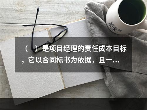 （　）是项目经理的责任成本目标，它以合同标书为依据，且一般情