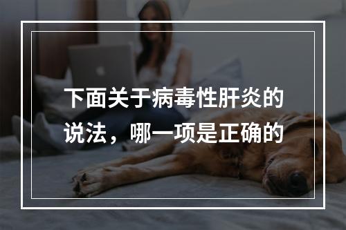 下面关于病毒性肝炎的说法，哪一项是正确的