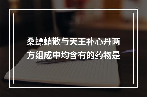 桑螵蛸散与天王补心丹两方组成中均含有的药物是