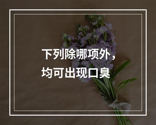 下列除哪项外，均可出现口臭