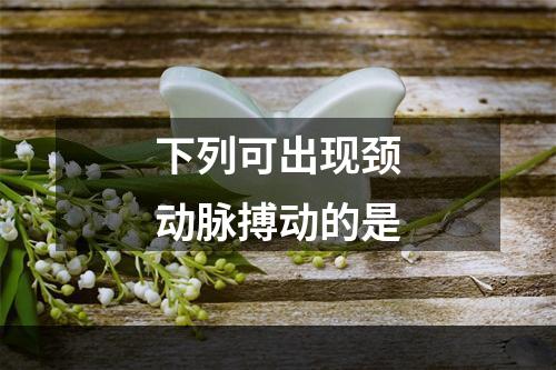 下列可出现颈动脉搏动的是