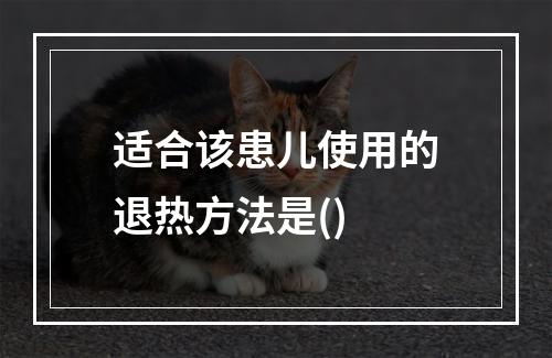 适合该患儿使用的退热方法是()