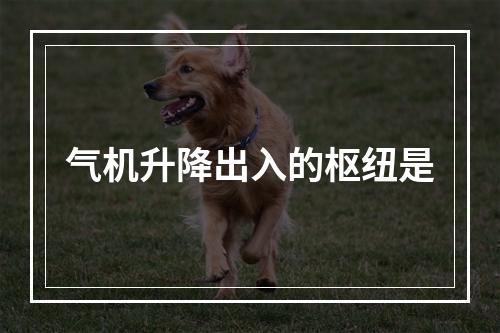 气机升降出入的枢纽是