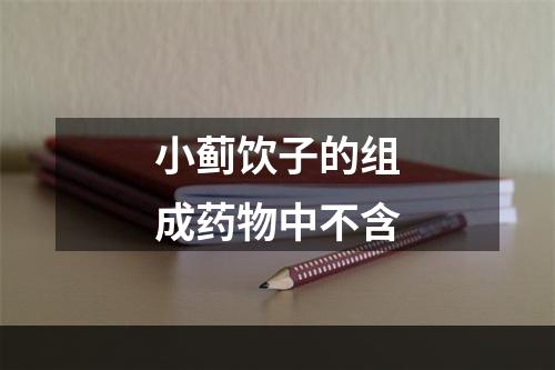 小蓟饮子的组成药物中不含