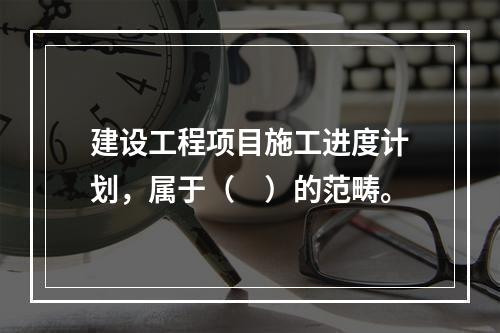 建设工程项目施工进度计划，属于（　）的范畴。