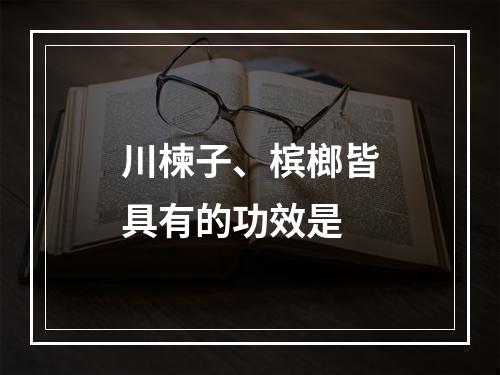 川楝子、槟榔皆具有的功效是