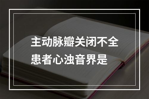 主动脉瓣关闭不全患者心浊音界是