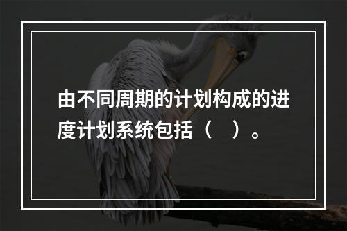 由不同周期的计划构成的进度计划系统包括（　）。