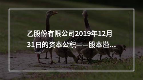 乙股份有限公司2019年12月31日的资本公积——股本溢价为