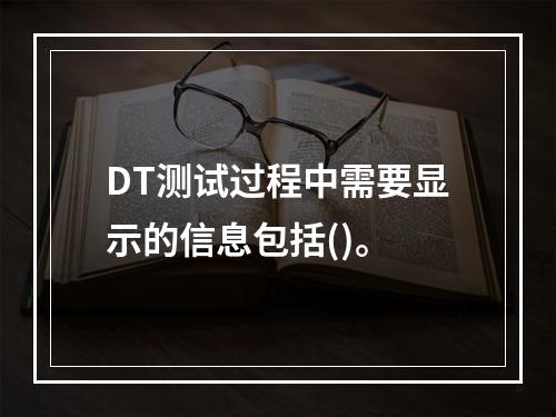 DT测试过程中需要显示的信息包括()。