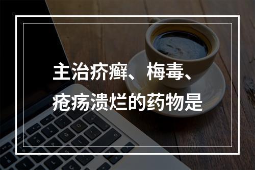 主治疥癣、梅毒、疮疡溃烂的药物是