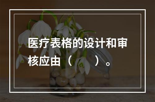 医疗表格的设计和审核应由（　　）。