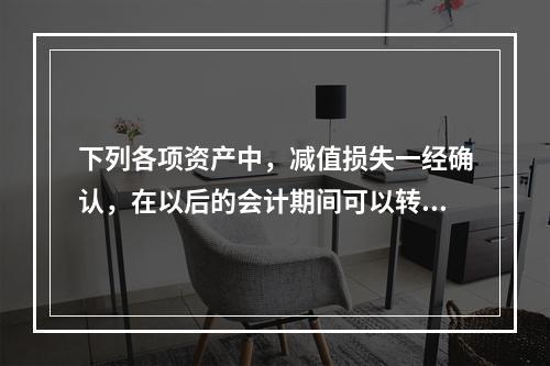 下列各项资产中，减值损失一经确认，在以后的会计期间可以转回的