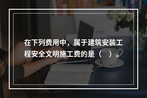 在下列费用中，属于建筑安装工程安全文明施工费的是（　）。