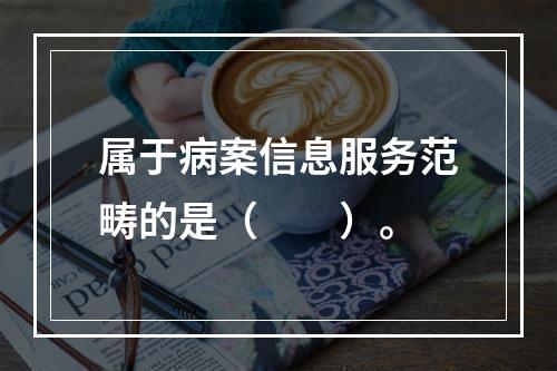 属于病案信息服务范畴的是（　　）。