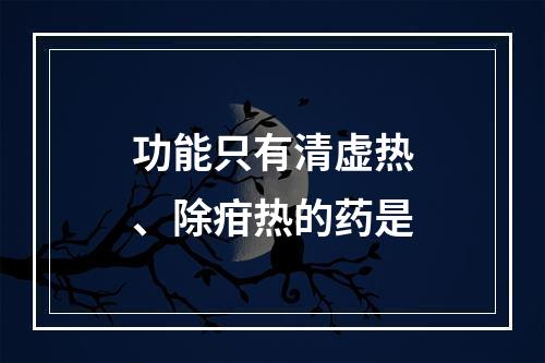 功能只有清虚热、除疳热的药是