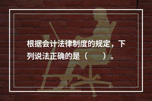 根据会计法律制度的规定，下列说法正确的是（　　）。