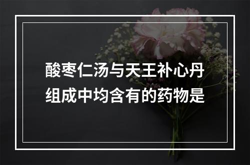 酸枣仁汤与天王补心丹组成中均含有的药物是