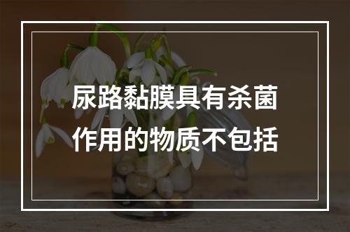 尿路黏膜具有杀菌作用的物质不包括