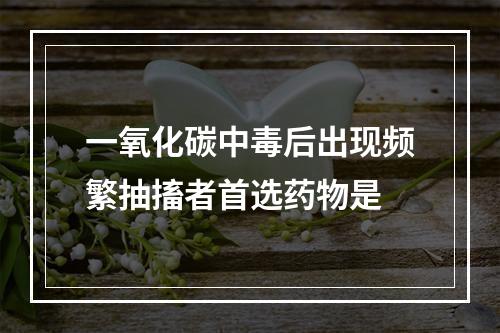 一氧化碳中毒后出现频繁抽搐者首选药物是