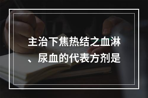 主治下焦热结之血淋、尿血的代表方剂是