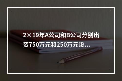 2×19年A公司和B公司分别出资750万元和250万元设立C