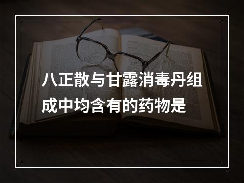 八正散与甘露消毒丹组成中均含有的药物是