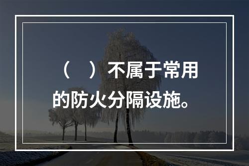 （　）不属于常用的防火分隔设施。