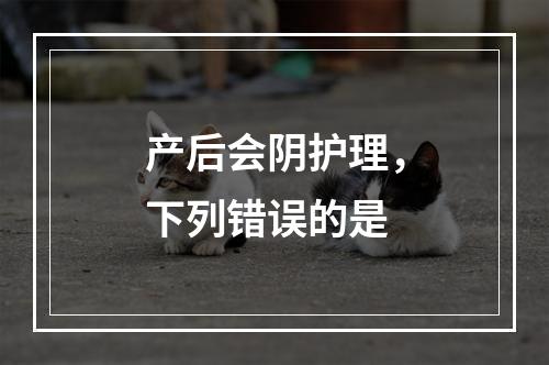 产后会阴护理，下列错误的是