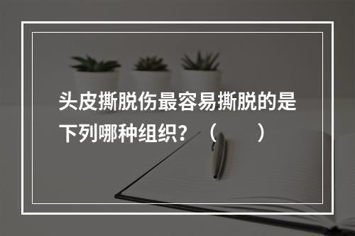 头皮撕脱伤最容易撕脱的是下列哪种组织？（　　）