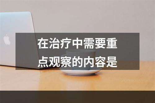 在治疗中需要重点观察的内容是