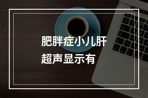 肥胖症小儿肝超声显示有