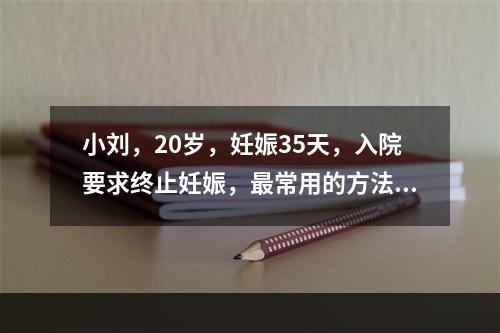 小刘，20岁，妊娠35天，入院要求终止妊娠，最常用的方法是