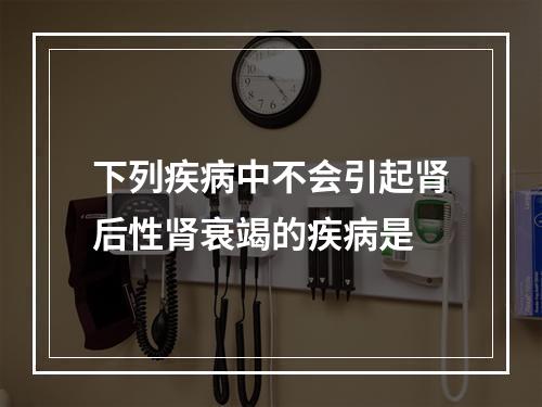 下列疾病中不会引起肾后性肾衰竭的疾病是