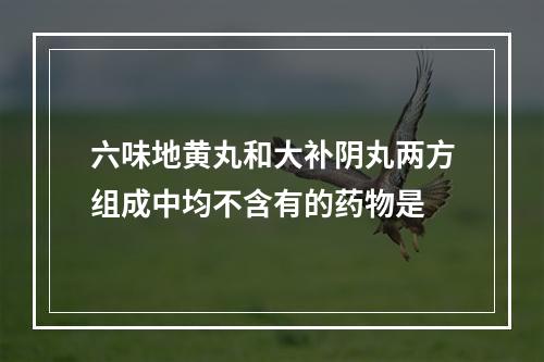 六味地黄丸和大补阴丸两方组成中均不含有的药物是