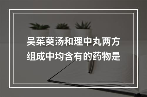 吴茱萸汤和理中丸两方组成中均含有的药物是