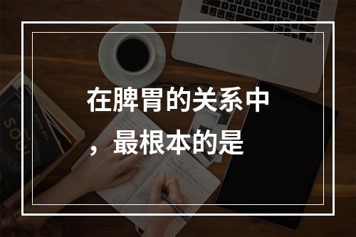 在脾胃的关系中，最根本的是