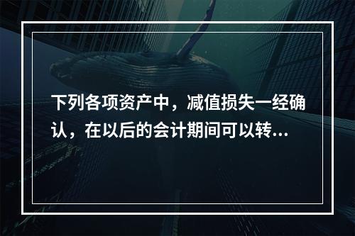 下列各项资产中，减值损失一经确认，在以后的会计期间可以转回的