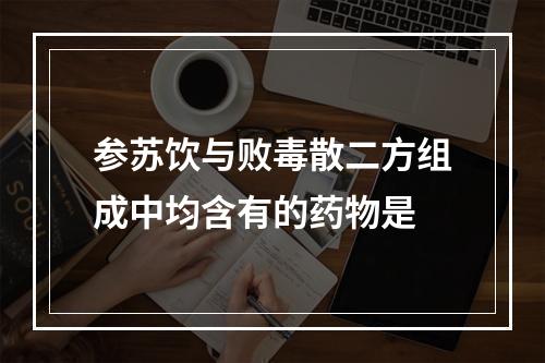 参苏饮与败毒散二方组成中均含有的药物是