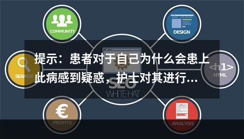 提示：患者对于自己为什么会患上此病感到疑惑，护士对其进行讲解