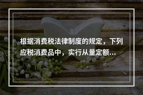 根据消费税法律制度的规定，下列应税消费品中，实行从量定额计征