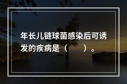 年长儿链球菌感染后可诱发的疾病是（　　）。