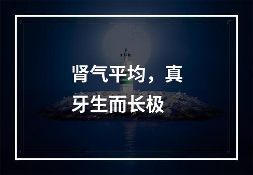 肾气平均，真牙生而长极