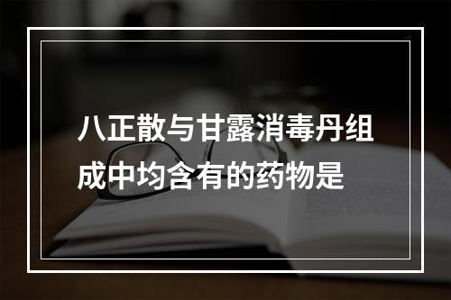 八正散与甘露消毒丹组成中均含有的药物是