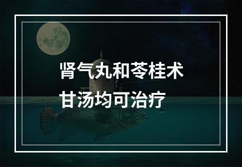 肾气丸和苓桂术甘汤均可治疗