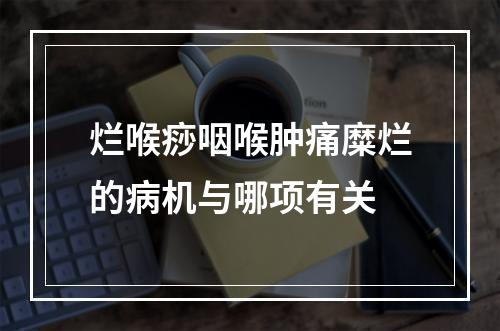 烂喉痧咽喉肿痛糜烂的病机与哪项有关