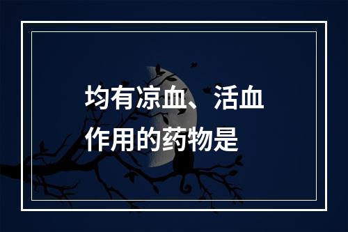 均有凉血、活血作用的药物是