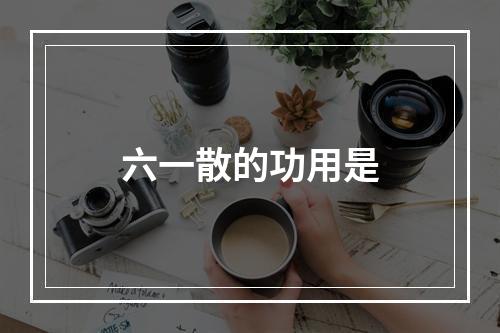 六一散的功用是