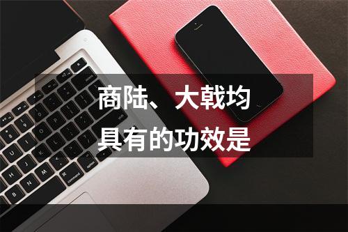 商陆、大戟均具有的功效是