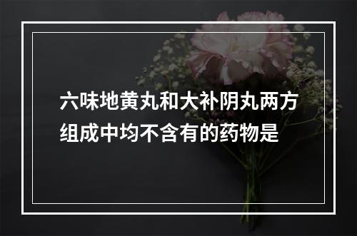 六味地黄丸和大补阴丸两方组成中均不含有的药物是